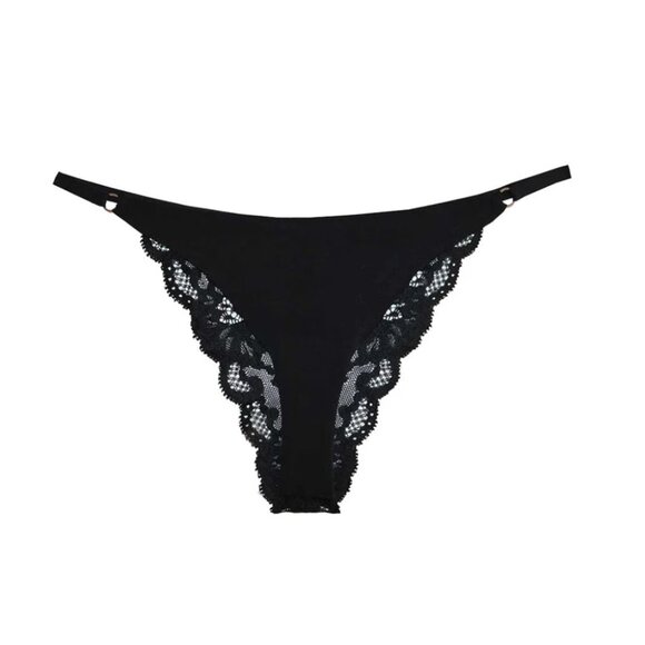 NWT Fleur du Mal Charlotte Lace Seamless String Cheeky S/M - Picture 4 of 7